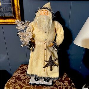 White Santa Clause 22 1/2 inches tall. Excellentt for Christmas decor.